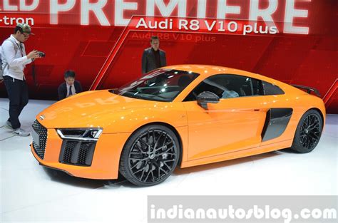 2016 Audi R8 V10 Plus side(3) view at 2015 Geneva Motor Show