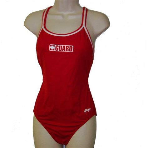 Vintage 90s Lifeguard Red One Piece Swimsuit By Dolphin Medium One