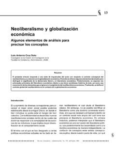 Neoliberalismo y globalización económica e journal neoliberalismo y