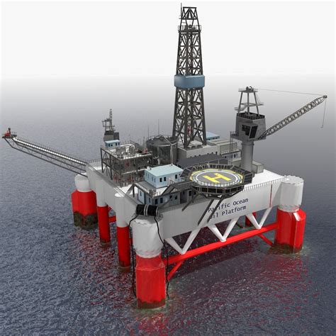 Oil Platform Model Turbosquid 1149624