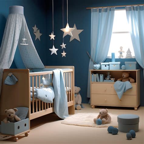 Premium AI Image | New born baby boy room decoration ideas