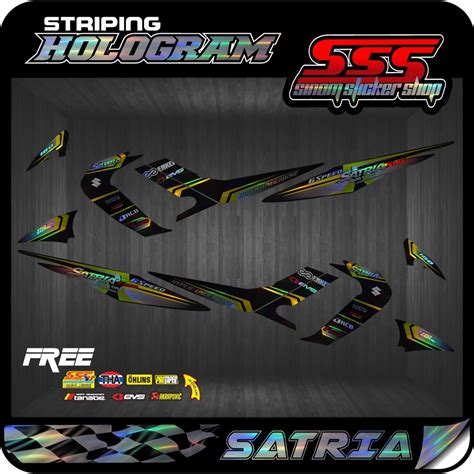 Jual Striping List Stiker Hologram Satria Fu Old Barong Kode Gf