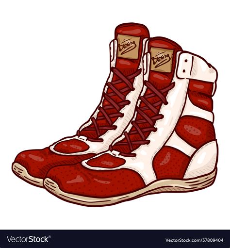 Cartoon boxing shoes Royalty Free Vector Image