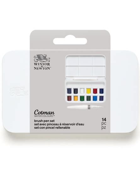 Acuarela En Pastillas Cotman Winsor Newton Set Pincel Con