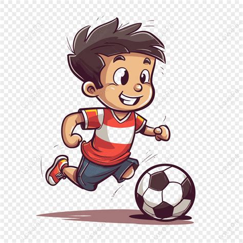 Jugando Fútbol Clipart Niño Jugando Fútbol En Estilo De Dibujos