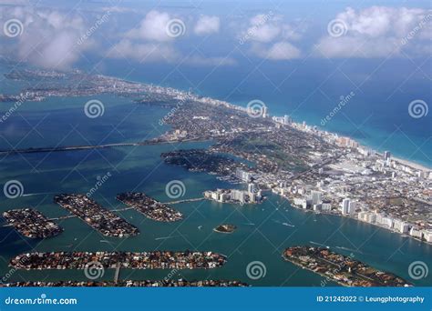 Miami Beach Area Aerial stock photo. Image of luxury - 21242022