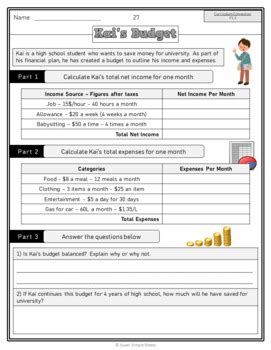 Grade New Ontario Math Financial Literacy Google Pdf