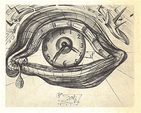 Sketch of Eye and Time by Salvador Dali | Dali art, Surrealism drawing, Salvador dali drawing