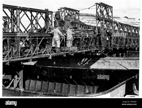 Bailey Bridge Construction A Churchill Tank Crosses And Tests A