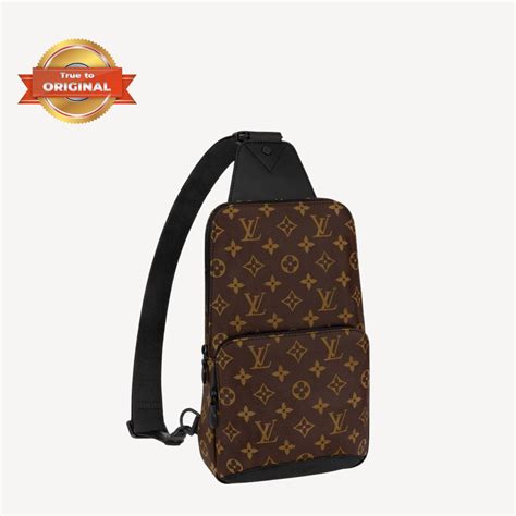 [true To Original] Louis Vuitton Avenue Sling Bag Brown For Men 12 2in 31cm Daaxio