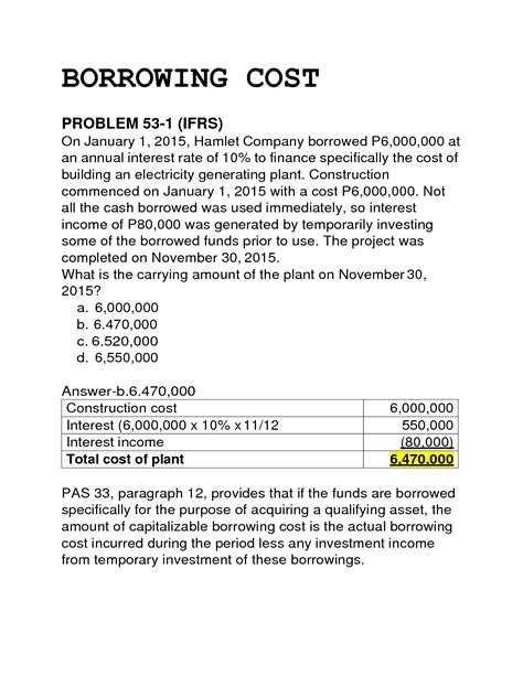 Solution Ias 23 Borrowing Cost Answer With Solution Studypool