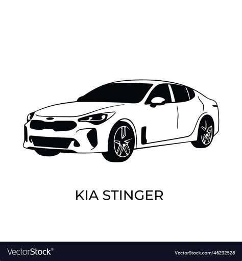 Silhouettes Icons Of Kia Brand Cars Royalty Free Vector