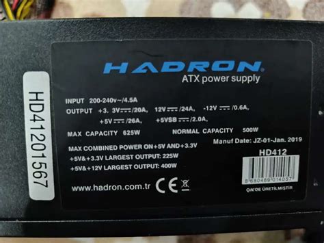 Hadron 500w PSU Gaming Güç Kaynağı Masaüstü Bilgisayar 1662580659