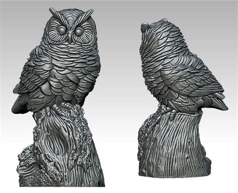 Statue Owl Sculpture 3d Printable Model Cgtrader