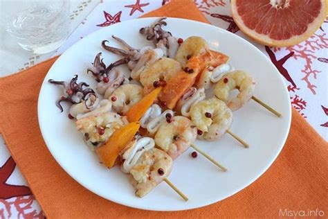 Spiedini Di Gamberi E Calamari Ricetta Di Misya