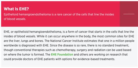 EHE Highlighted in Recent Cancer Today Article - The EHE Foundation