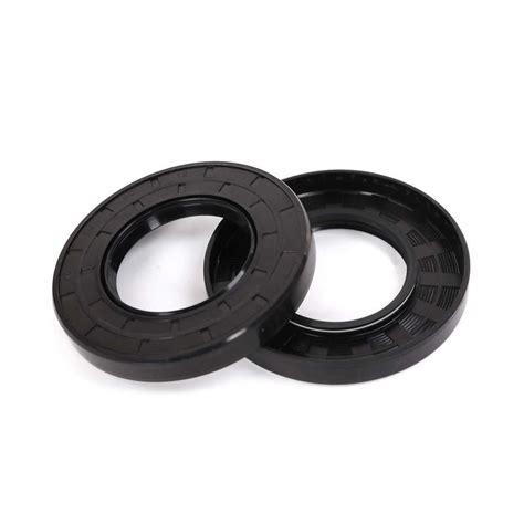 Black Nbr Double Lip Framework Tc Rubber Oil Seal China Tc Oil Seals