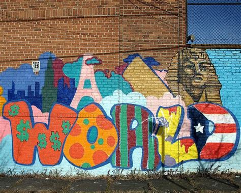 WORLD Graffiti Mural, Hunts Point, New York City | Graffiti murals ...