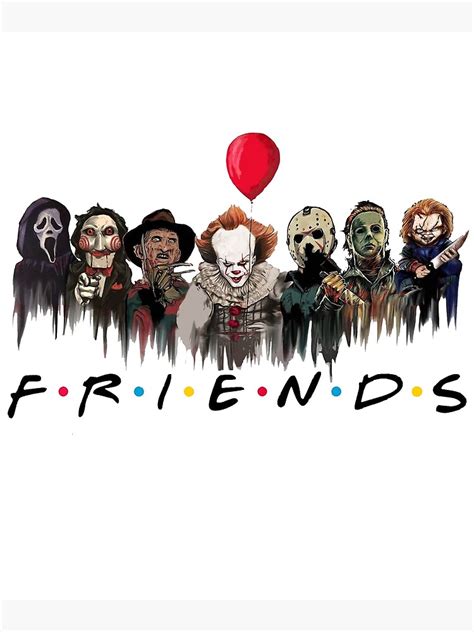 Scary Friends Shirt Halloween Horror Movie Killers Friends