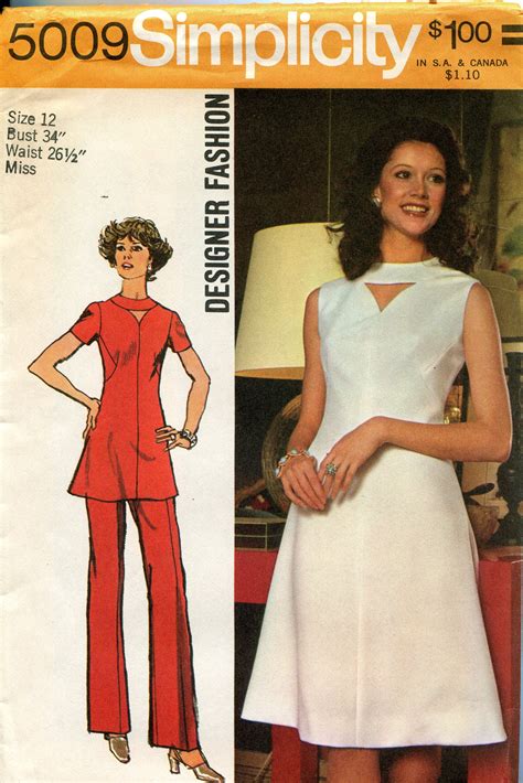 Sewing Vintage 70 U2019s Simplicity 9014 Keyhole Dress Size 12 Bust 34 Sewing And Needlecraft Etna