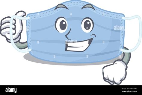 Surgical mask cartoon character design showing OK finger Stock Vector ...