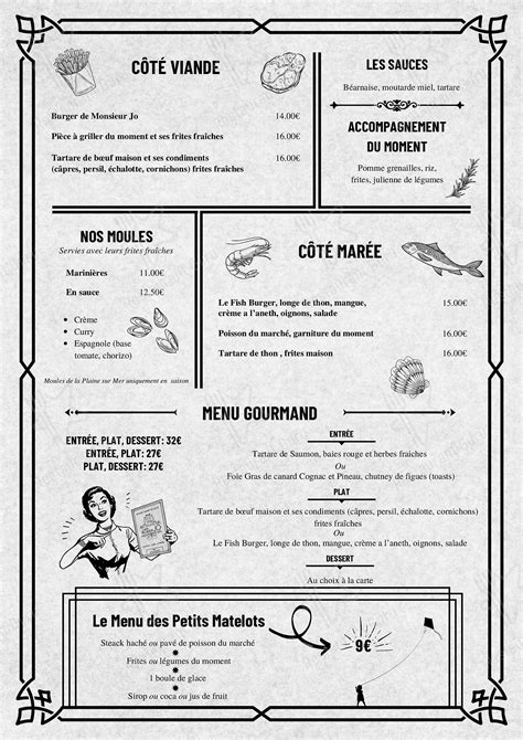 Menu At La Cantine De Monsieur Jo Restaurant Pr Failles