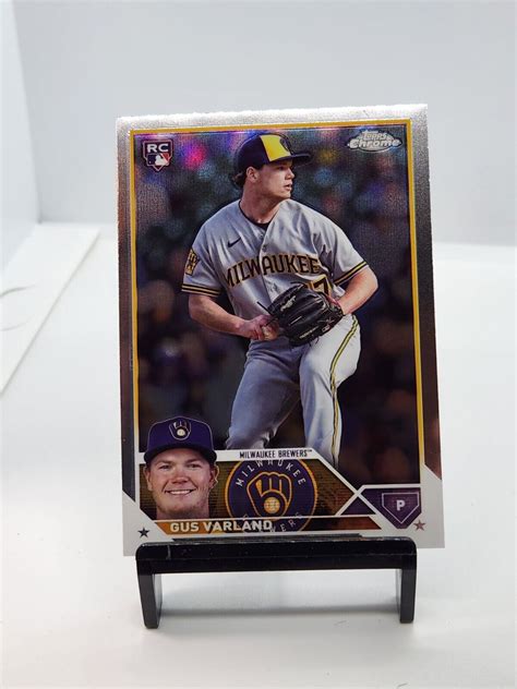 Topps Chrome Update Gus Varland Rookie Rc Milwaukee Brewers