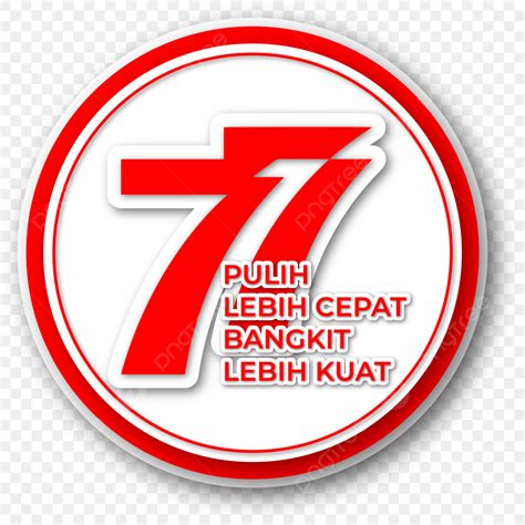 Gambar Logo Dan Tema Kemerdekaan Hari Republik Indonesia Ke 77 Dengan Lingkaran Putih Logo Hut