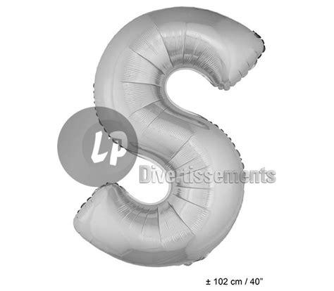 Ballon Lettre S En Aluminium 102cm ARGENT