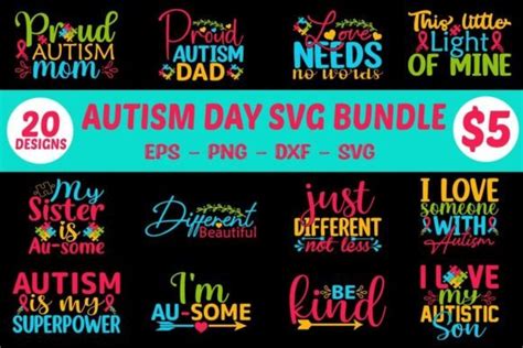 Autism Day Svg Bundle Bundle · Creative Fabrica