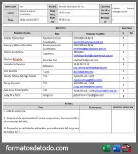 Formato De Minuta Descargar Gratis