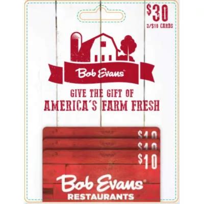 Bob Evans $30 Gift Card Multi-Pack, 3 x $10 - Sam's Club