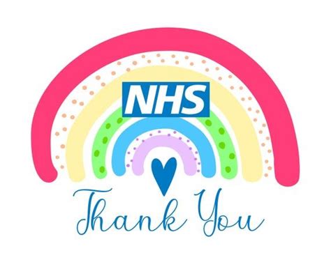 Love NHS Hope Rainbow NHS Rainbow Thank You NHS Nursery Print