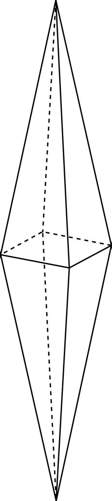 rectangular bipyramid clipart