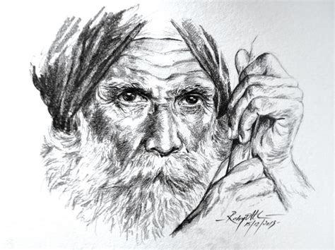 Old Man My Pencil Drawing By Lotusdigitalworks On DeviantArt