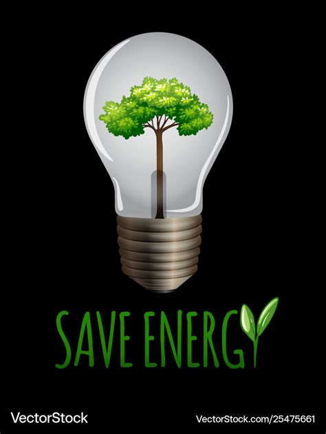 Save energy logo on background Royalty Free Vector Image