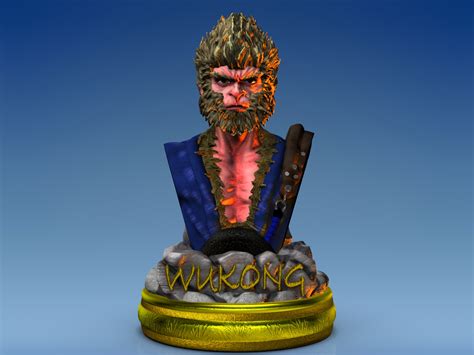 Stl File Black Myth Wukong Videogame Bust Monkey King D Printer