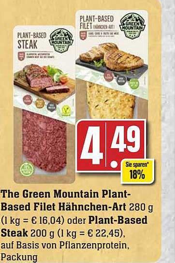 The Green Mountain Plant Based Filet H Hnchen Art Oder Plant Based