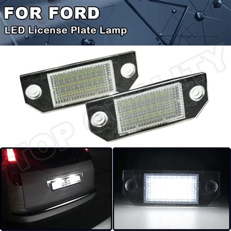 2PCS Set Error Free LED Number License Plate Lights Pure White Lamp For