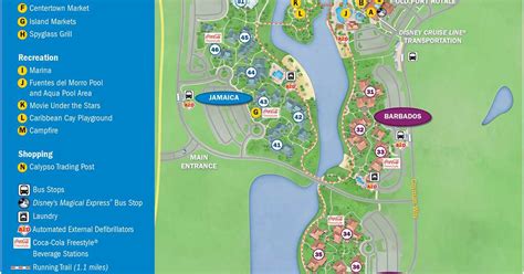 Disney Caribbean Beach Resort Map Printable