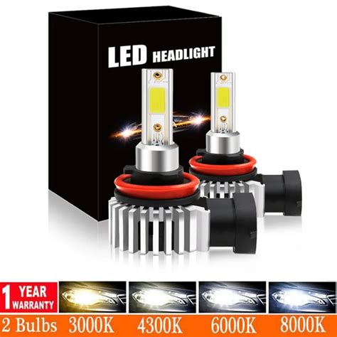 Muxall Pcs H Hb Hi Lo Bi Beam Led Headlight Bulbs W Lm