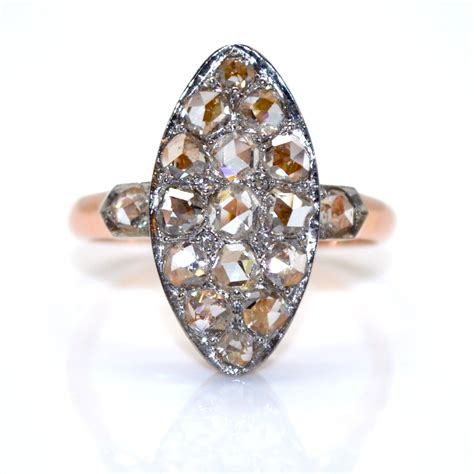 Proantic Bague Marquise Diamants