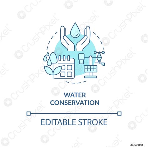 Water Conservation Turquoise Concept Icon Stock Vector