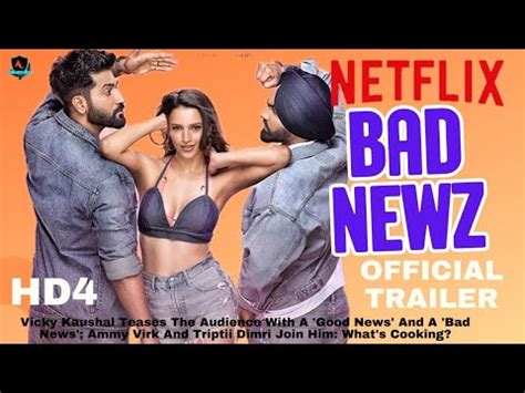 Bad Newz Trailer Vicky Kaushal Tripti Dimri Ammy Virk Anand