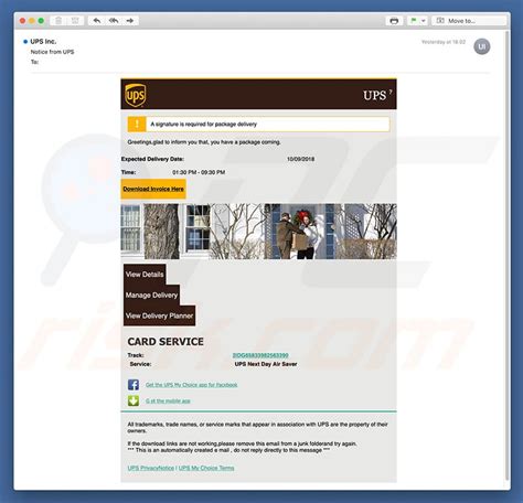 Ups Phishing Email