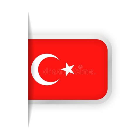 Icono Del Vector De La Bandera De Turquía Stock De Ilustración