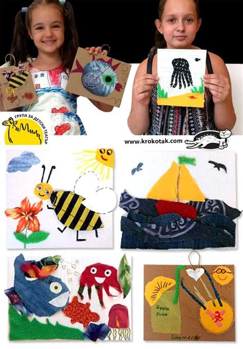 Fabric collages | Kids art projects, Fabric art, Fabric crafts
