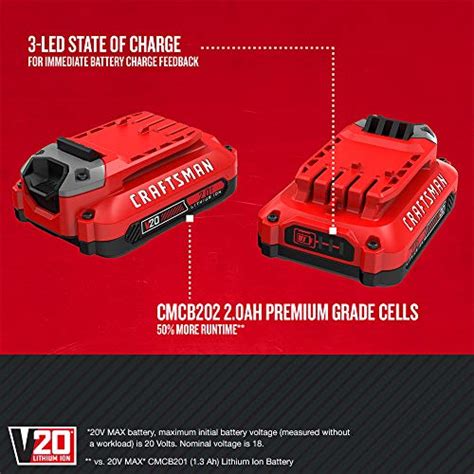 Craftsman Lot De Batteries Lithium Ion V A Cmcb