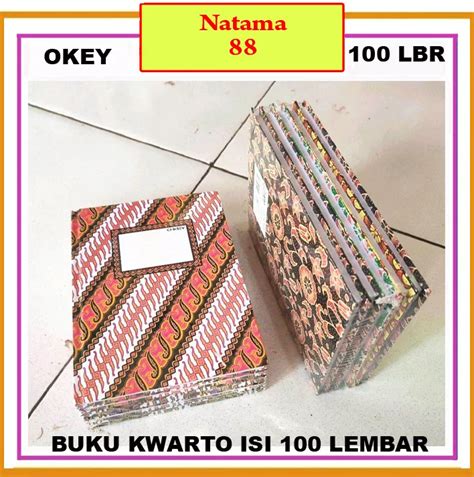 1 Pak Buku Kwarto 100 Lembar Isi 5 Buku Merek Okey Lazada Indonesia