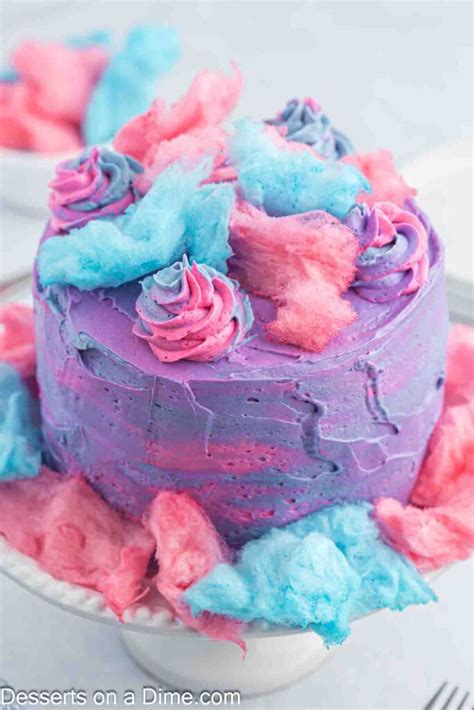 Cotton Candy Cake Desserts On A Dime